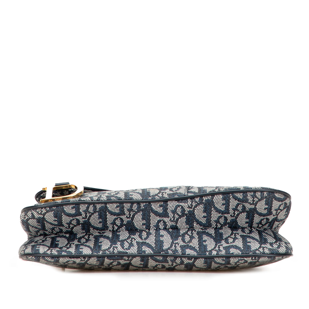 Dior Diorissimo Trotter Double Saddle Sac Bleu – vue 3 – GABY PARIS