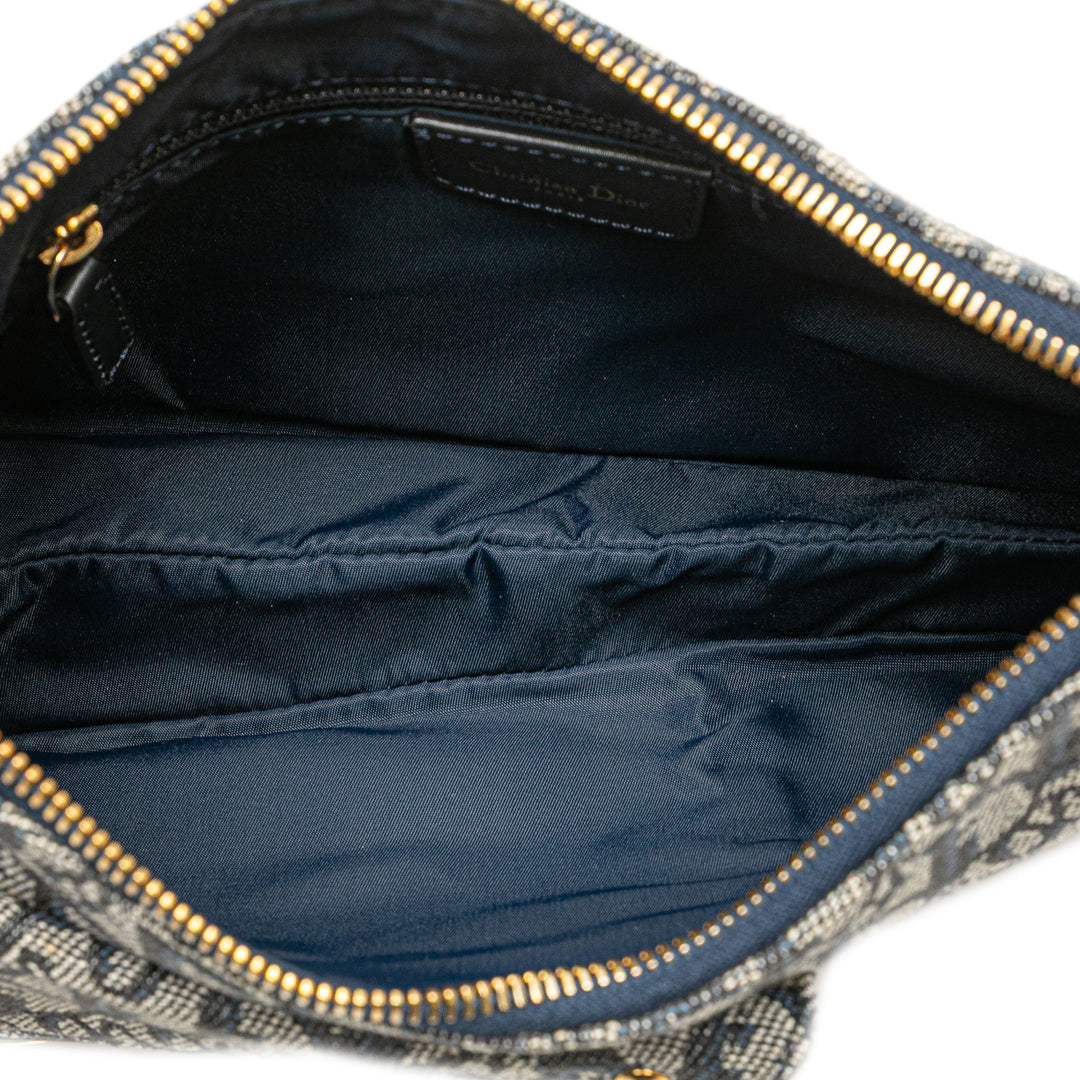Dior Diorissimo Trotter Double Saddle Sac Bleu – vue 4 – GABY PARIS