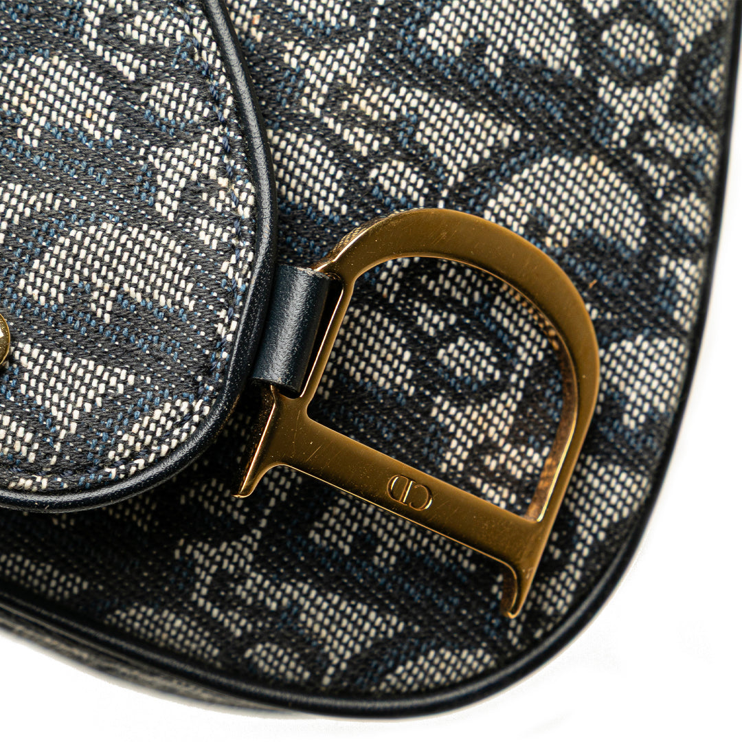 Dior Diorissimo Trotter Double Saddle Sac Bleu – vue 8 – GABY PARIS
