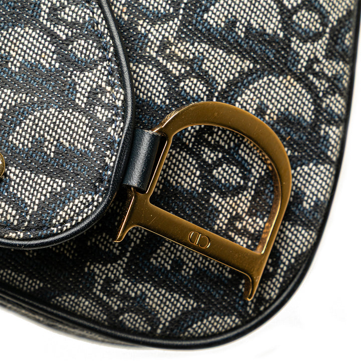 Dior Diorissimo Trotter Double Saddle Sac Bleu – vue 8 – GABY PARIS