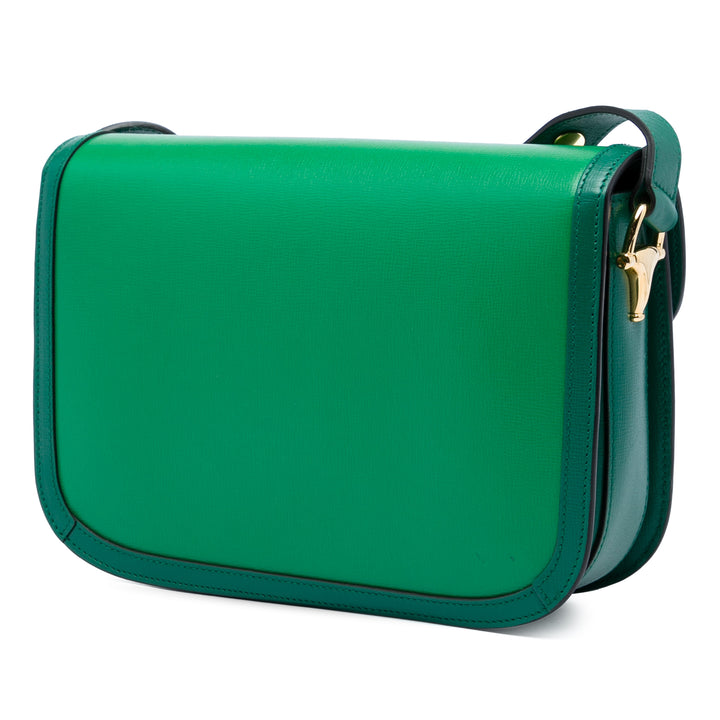 Gucci Sac porté épaule Horsebit 1955 Moyen Cuir de veau Vert – vue 2 – GABY PARIS