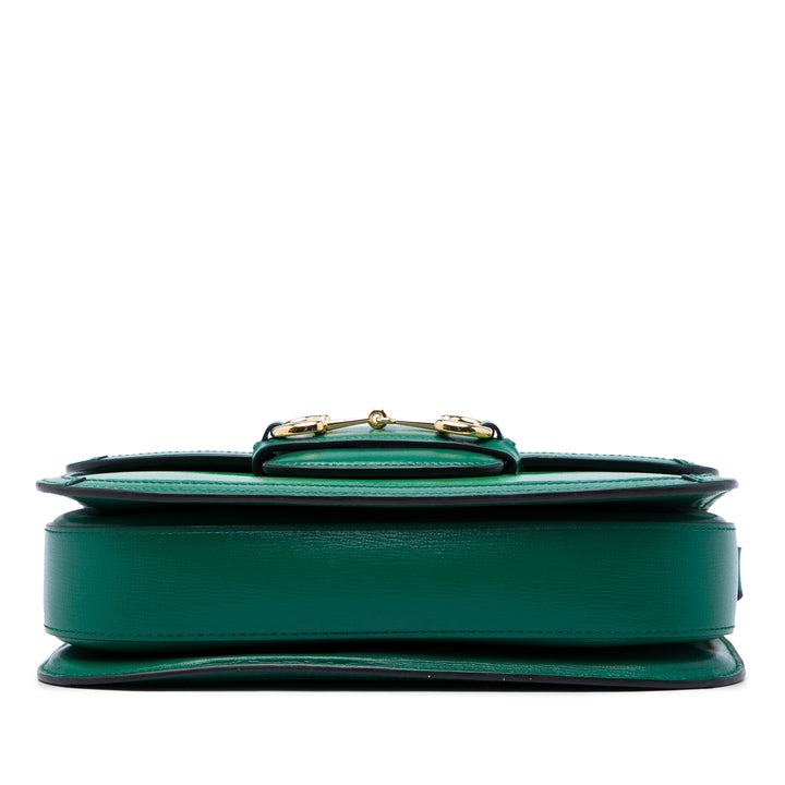 Gucci Sac porté épaule Horsebit 1955 Moyen Cuir de veau Vert – vue 3 – GABY PARIS