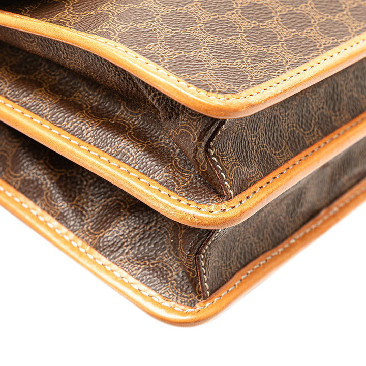 Macadam Coated Canvas Clutch Brown - Gaby Paris