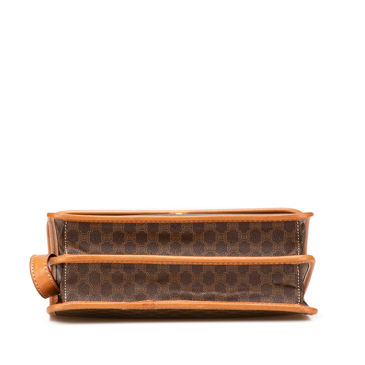 Macadam Coated Canvas Clutch Brown - Gaby Paris