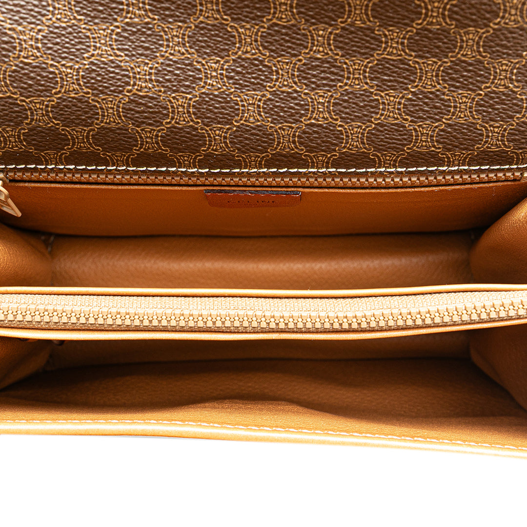 Macadam Coated Canvas Clutch Brown - Gaby Paris