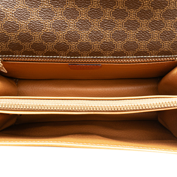 Macadam Coated Canvas Clutch Brown - Gaby Paris