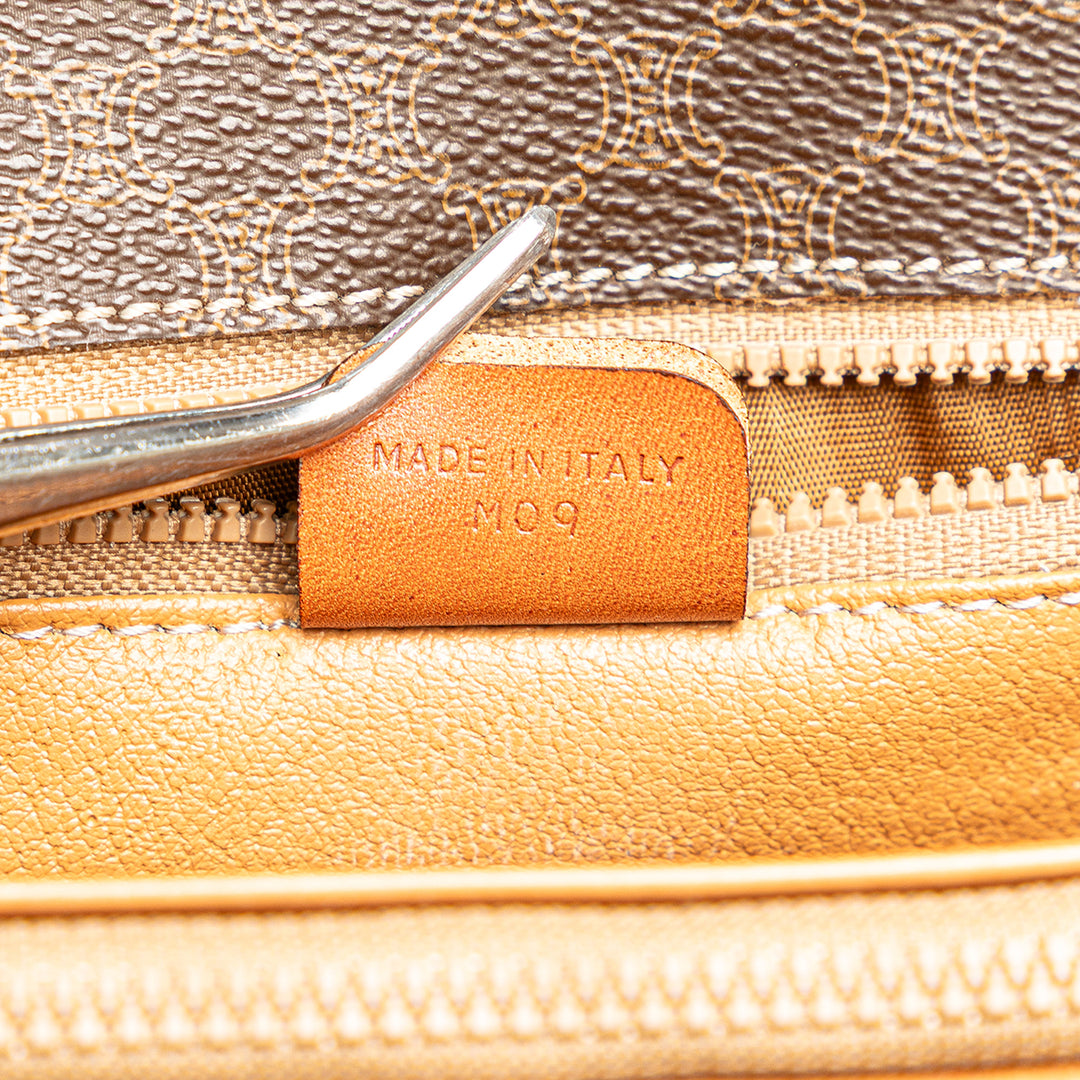 Macadam Coated Canvas Clutch Brown - Gaby Paris