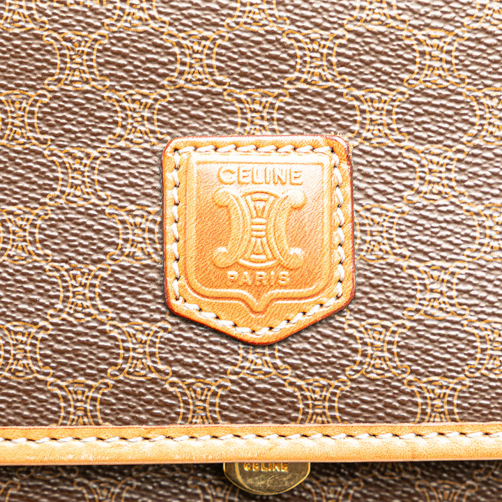 Macadam Coated Canvas Clutch Brown - Gaby Paris