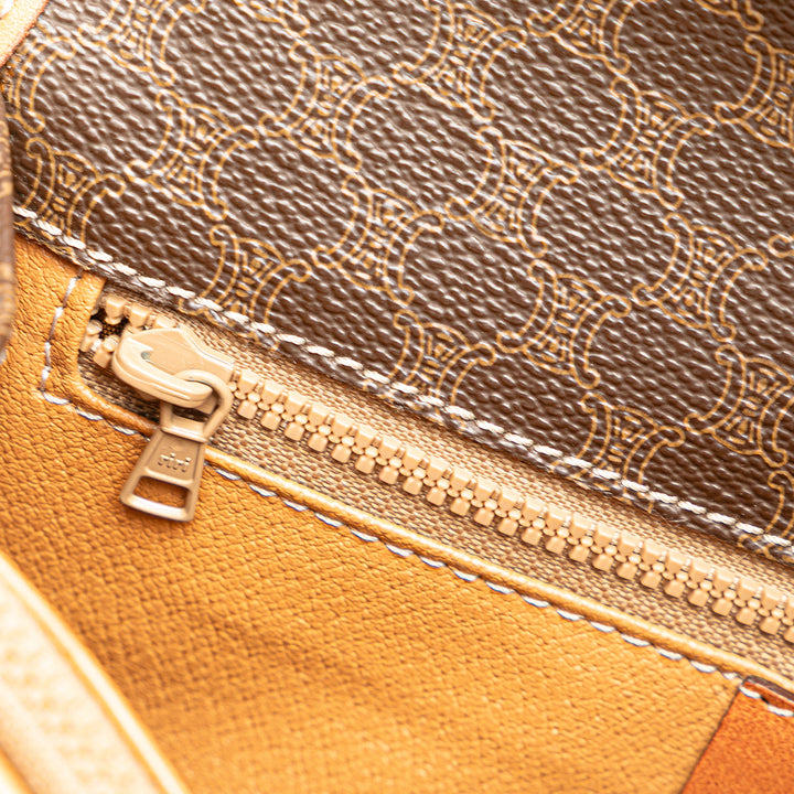 Macadam Coated Canvas Clutch Brown - Gaby Paris