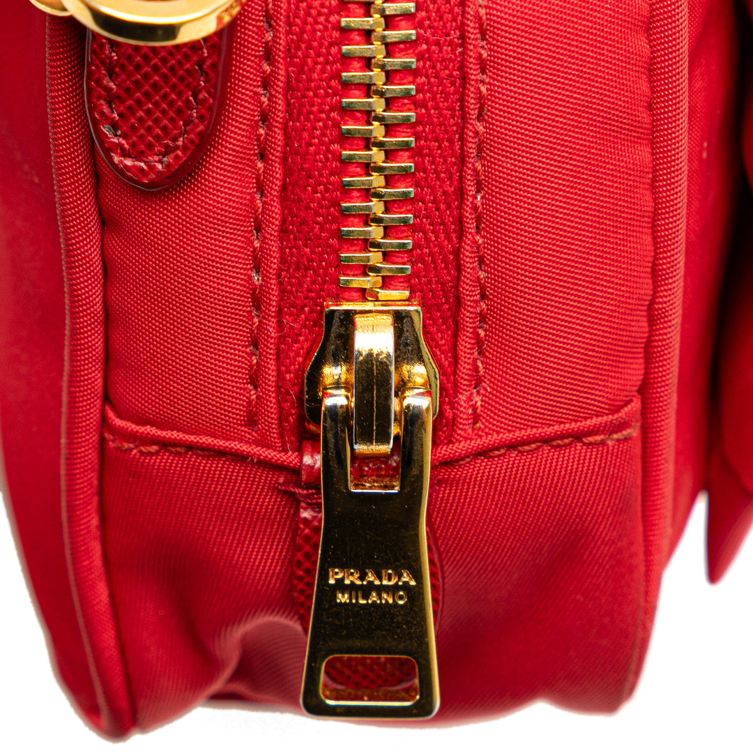 Tessuto Fiocco Bow Crossbody Red - Gaby Paris