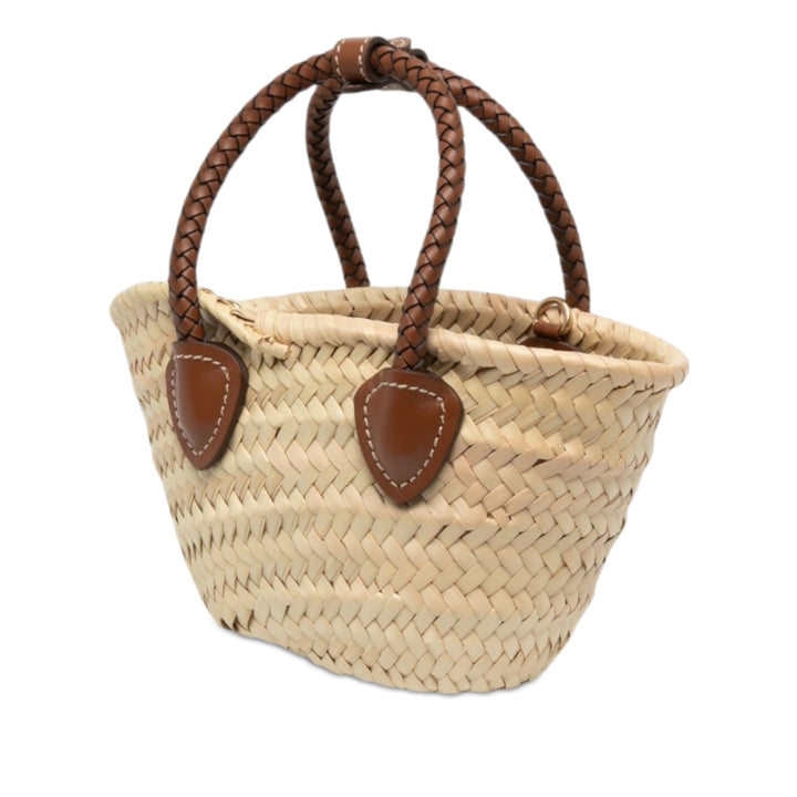 Miu Miu Logo Braided sac à Beige – vue 2 – GABY PARIS
