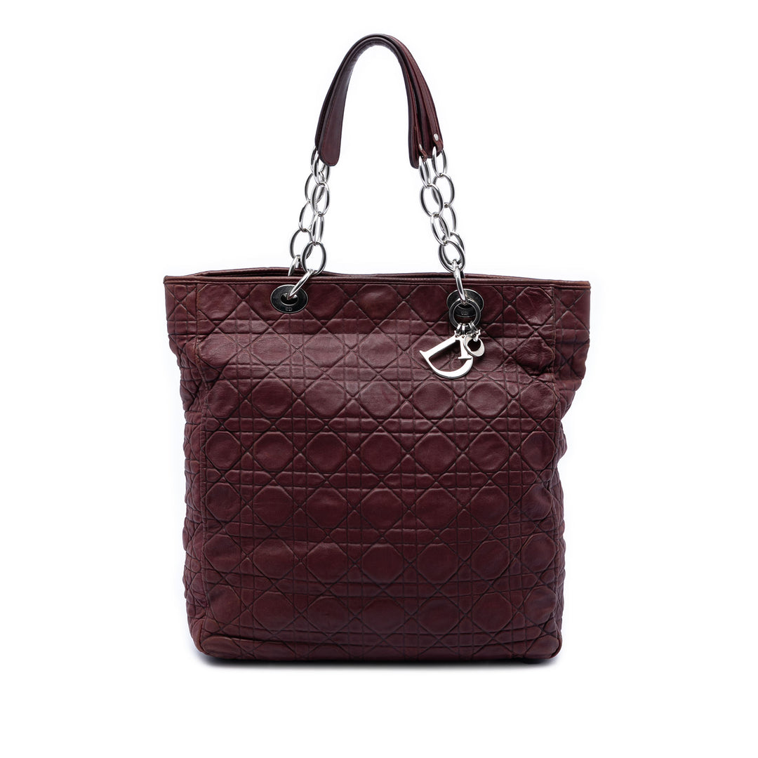 Dior Large Cuir d’agneau Cannage Lady Dior Soft Shopping Cabas