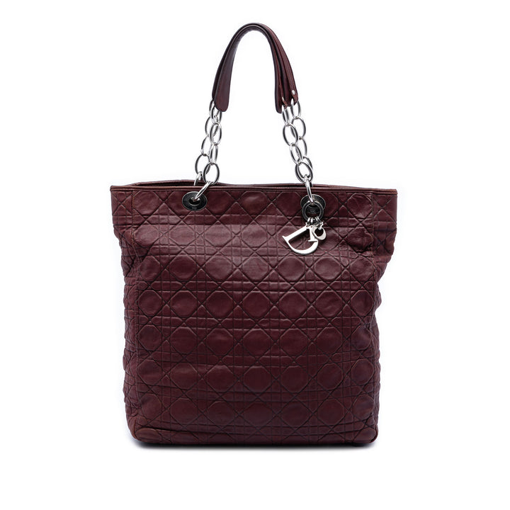 Dior Large Cuir d’agneau Cannage Lady Dior Soft Shopping Cabas