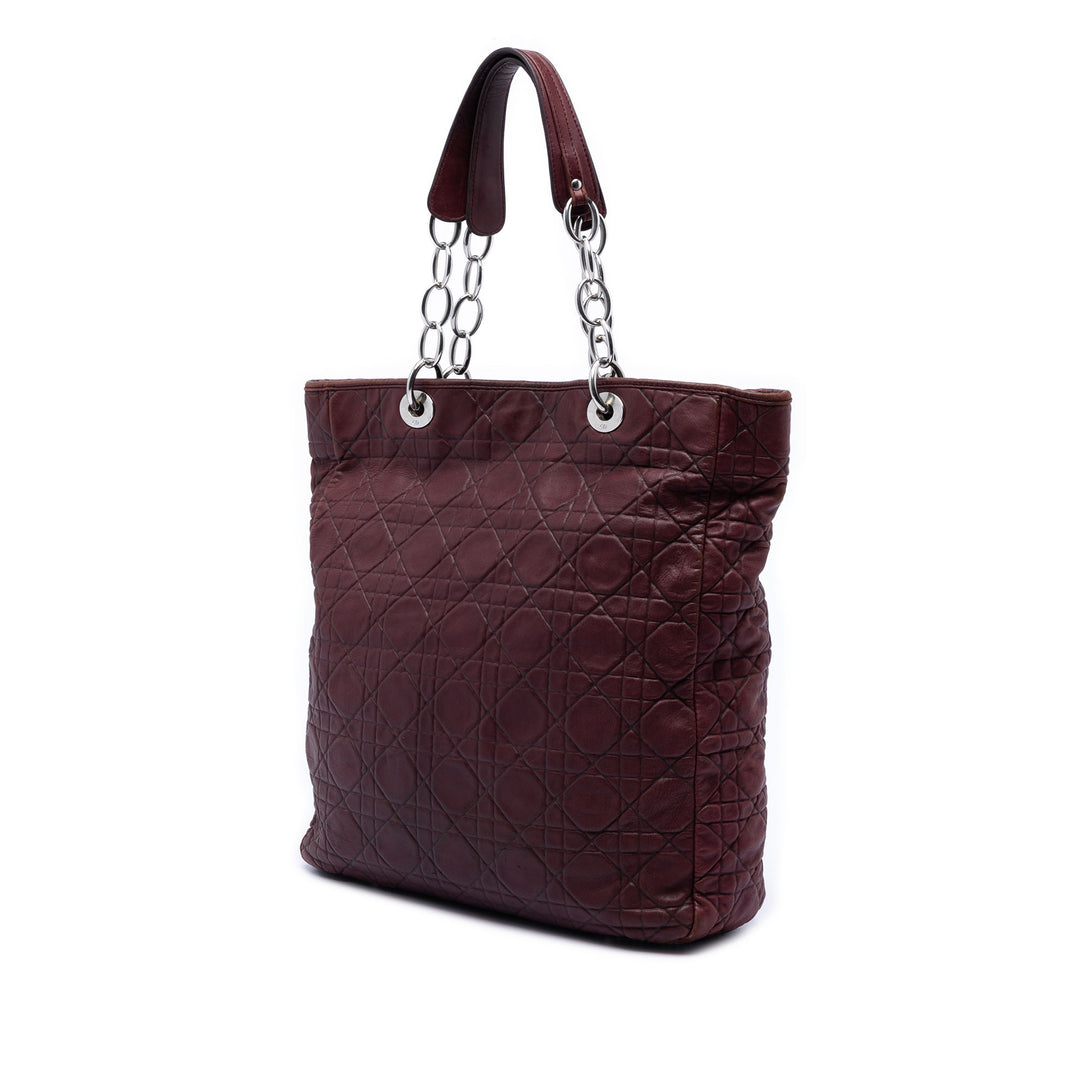 Dior Large Cuir d’agneau Cannage Lady Dior Soft Shopping Cabas