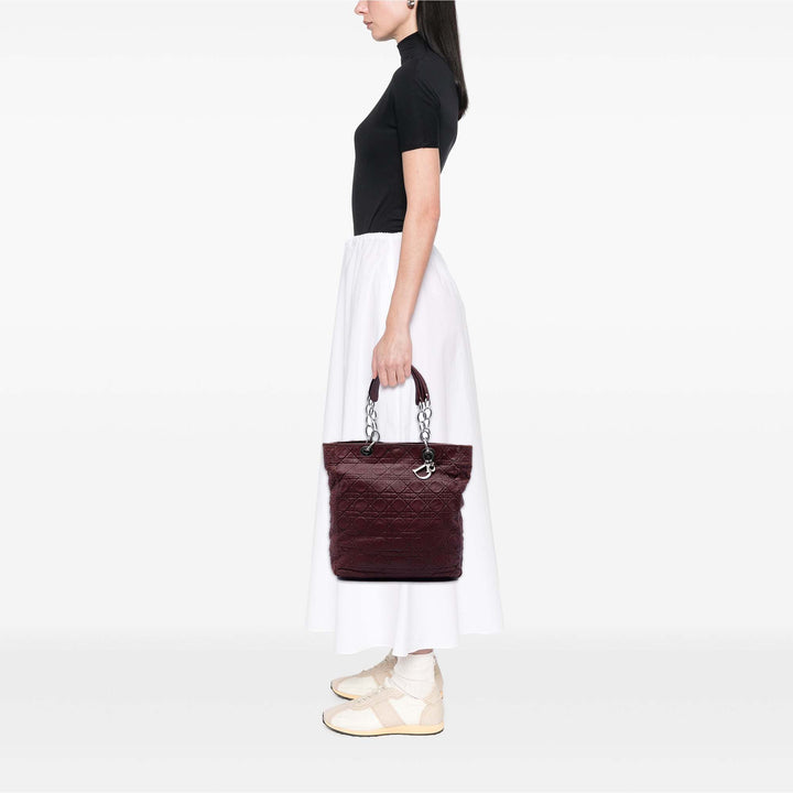 Dior Large Cuir d’agneau Cannage Lady Dior Soft Shopping Cabas