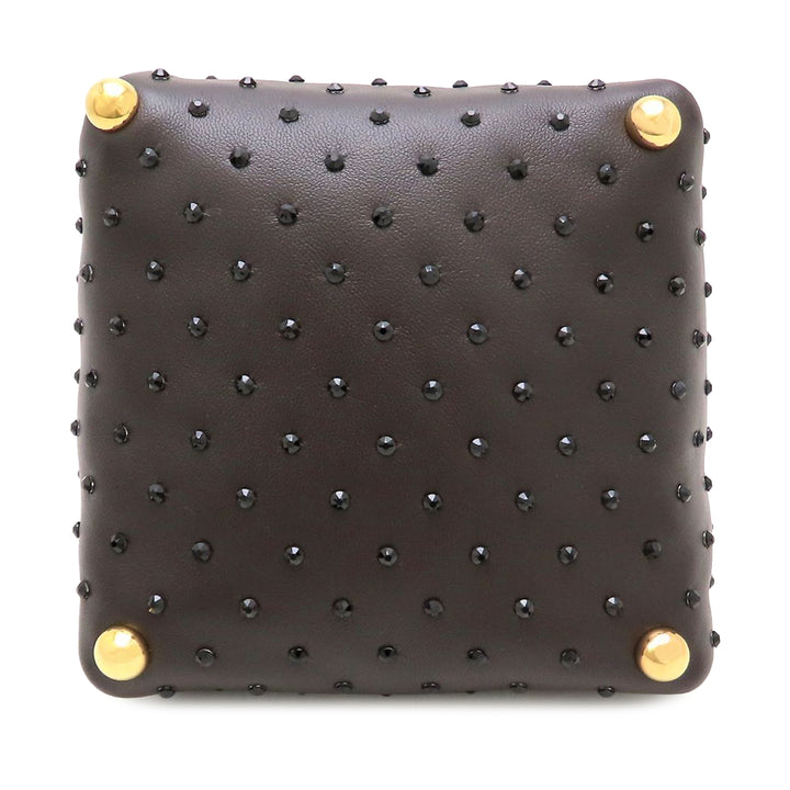 Bottega Veneta Cristal Embellished Cuir d’agneau Square Puffy Sac