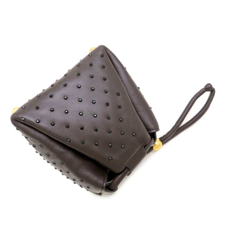 Bottega Veneta Cristal Embellished Cuir d’agneau Square Puffy Sac