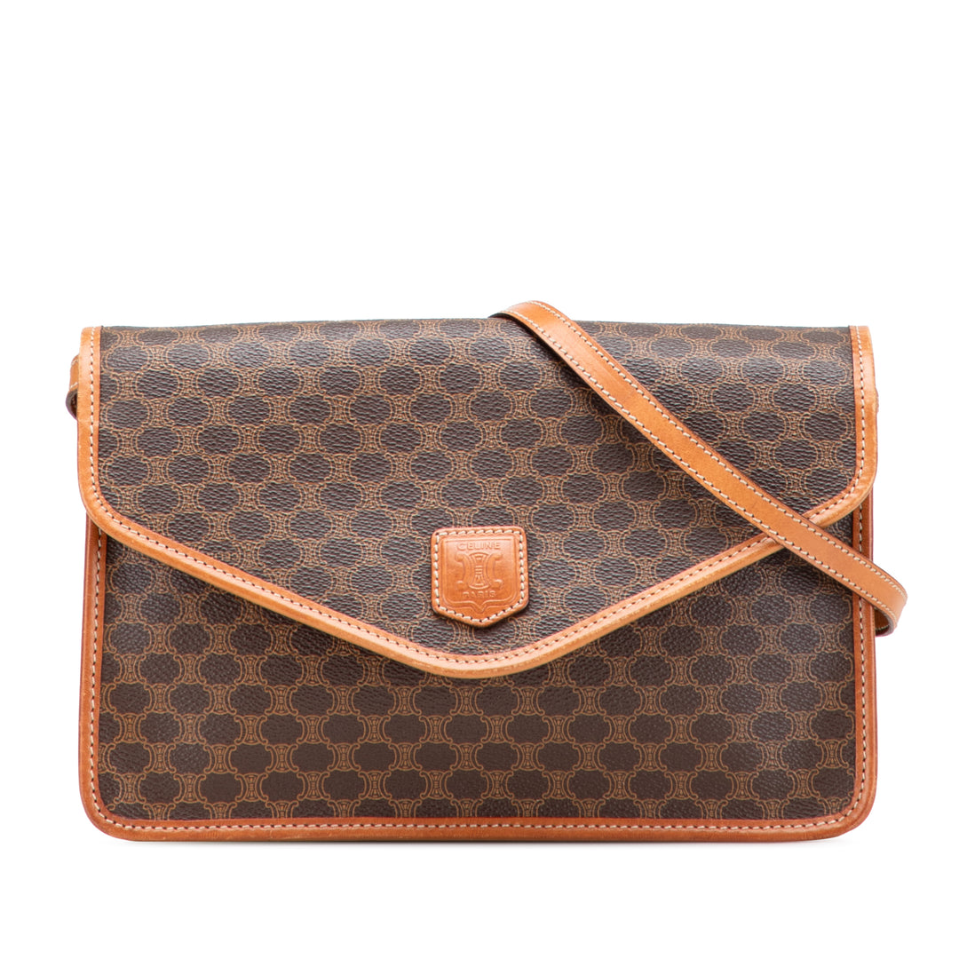Macadam Coated Canvas Crossbody Brown - Gaby Paris