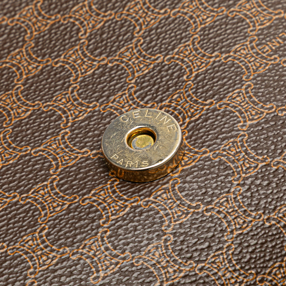 Macadam Coated Canvas Crossbody Brown - Gaby Paris