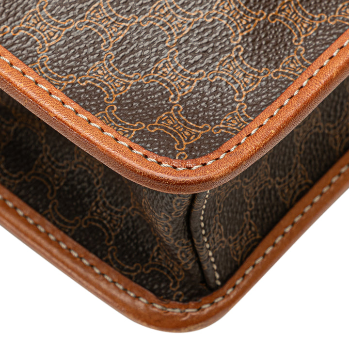Macadam Coated Canvas Crossbody Brown - Gaby Paris