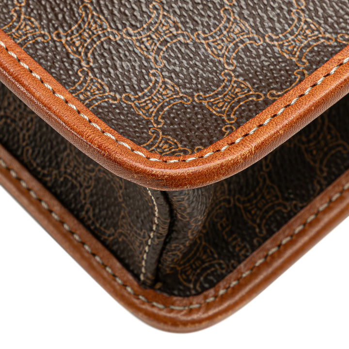Macadam Coated Canvas Crossbody Brown - Gaby Paris