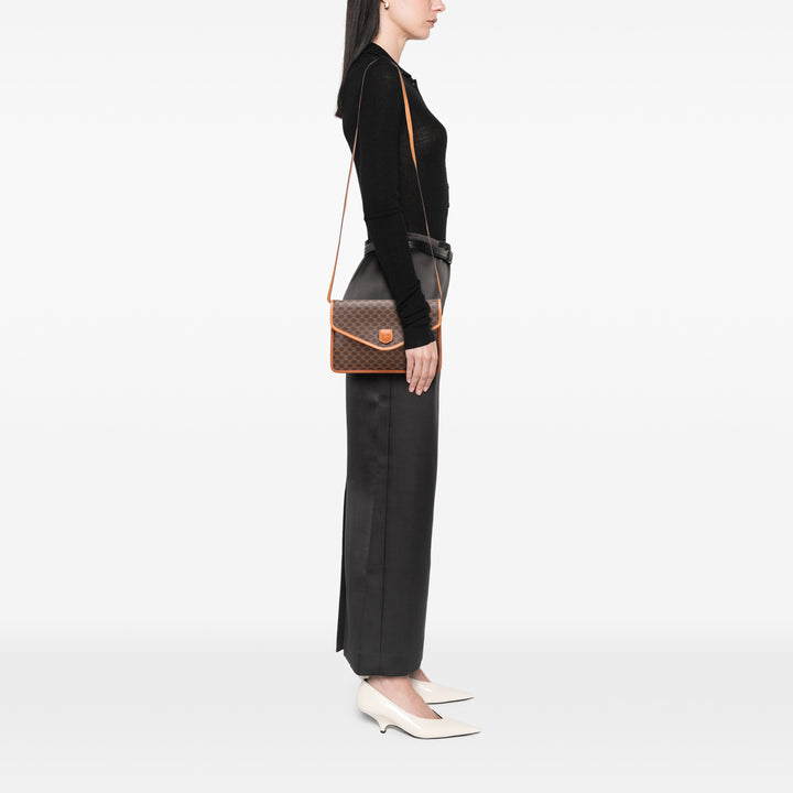 Macadam Coated Canvas Crossbody Brown - Gaby Paris