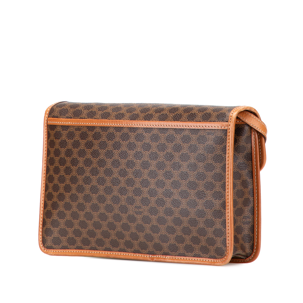 Macadam Coated Canvas Crossbody Brown - Gaby Paris