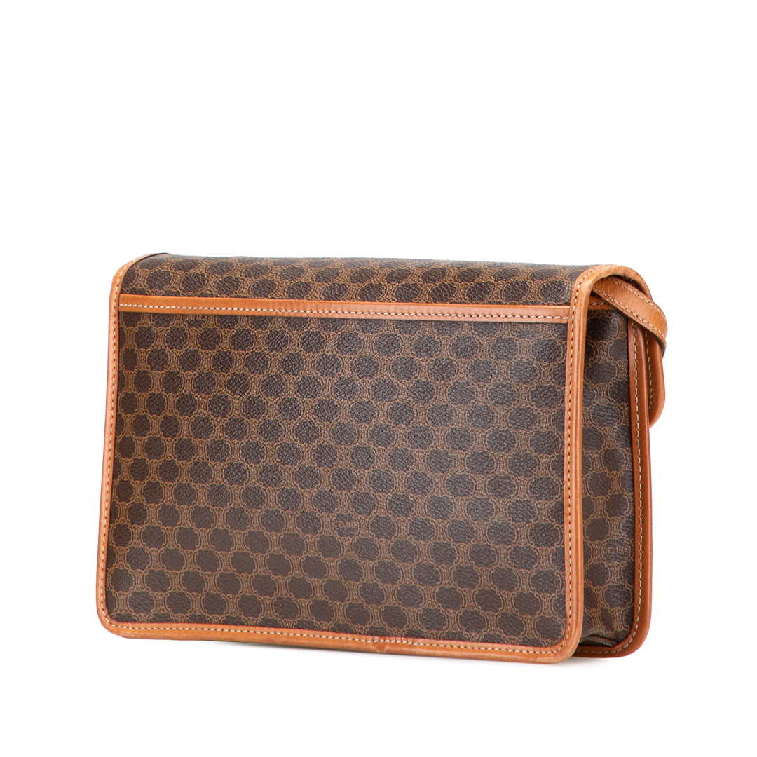 Macadam Coated Canvas Crossbody Brown - Gaby Paris