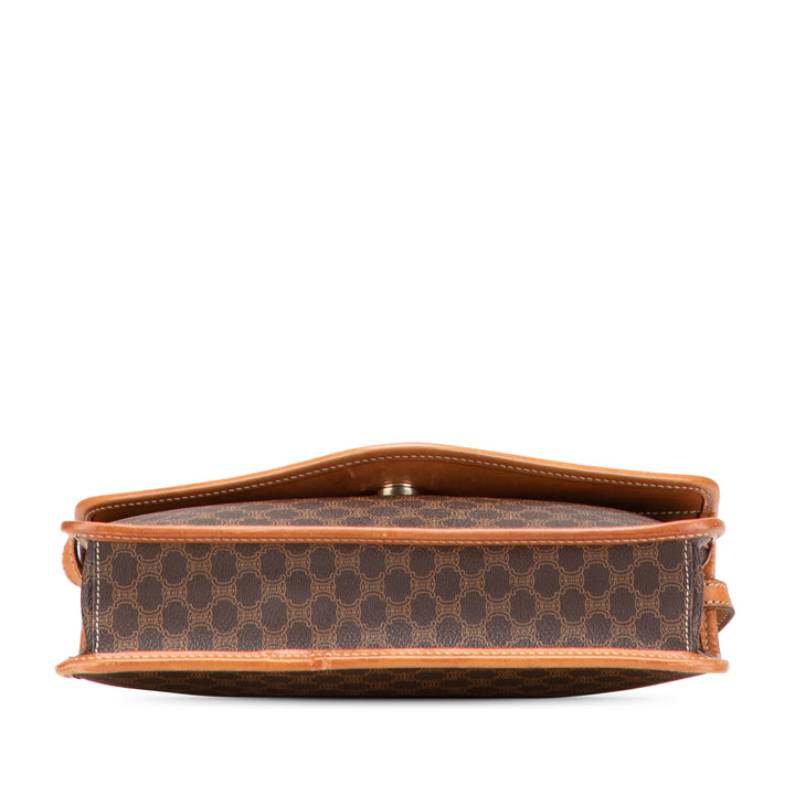 Macadam Coated Canvas Crossbody Brown - Gaby Paris