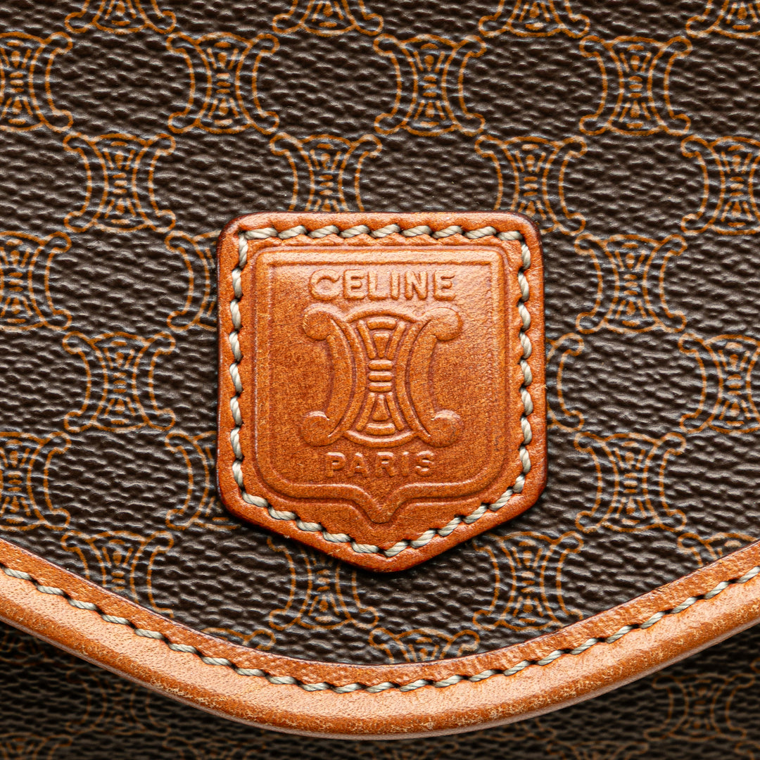 Macadam Coated Canvas Crossbody Brown - Gaby Paris