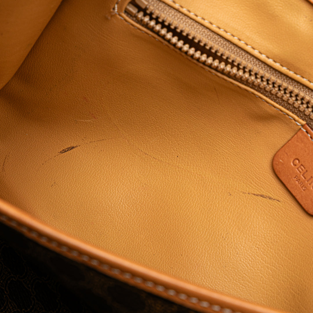 Macadam Coated Canvas Crossbody Brown - Gaby Paris