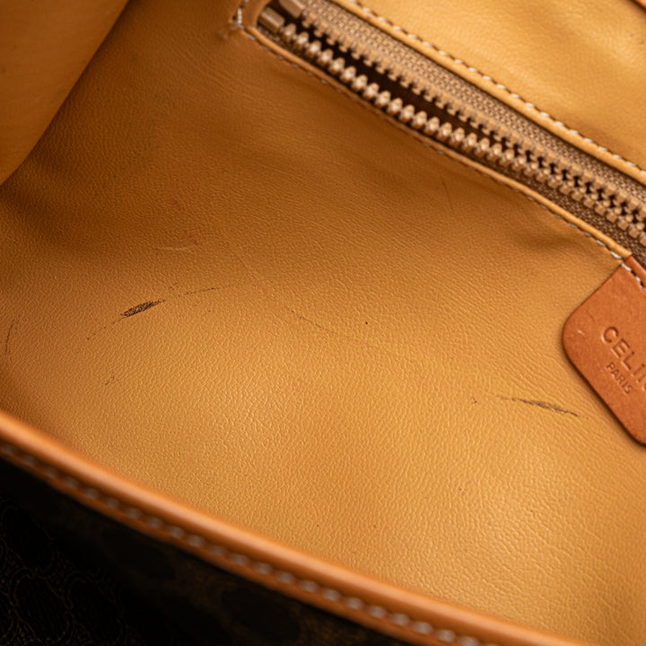 Macadam Coated Canvas Crossbody Brown - Gaby Paris