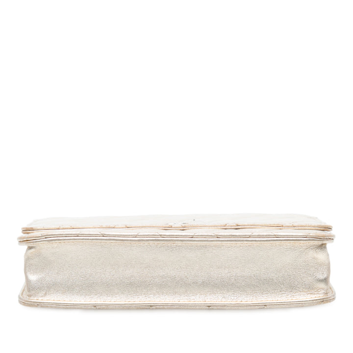 Chanel CC Matelassé Metallic Cuir d’agneau Wallet on Chain