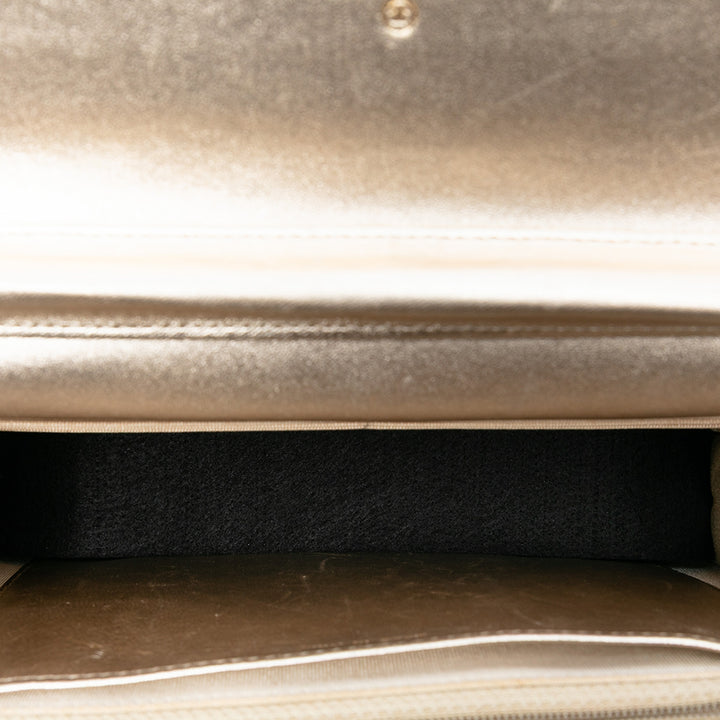 Chanel CC Matelassé Metallic Cuir d’agneau Wallet on Chain