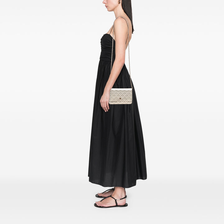 Chanel CC Matelassé Metallic Cuir d’agneau Wallet on Chain