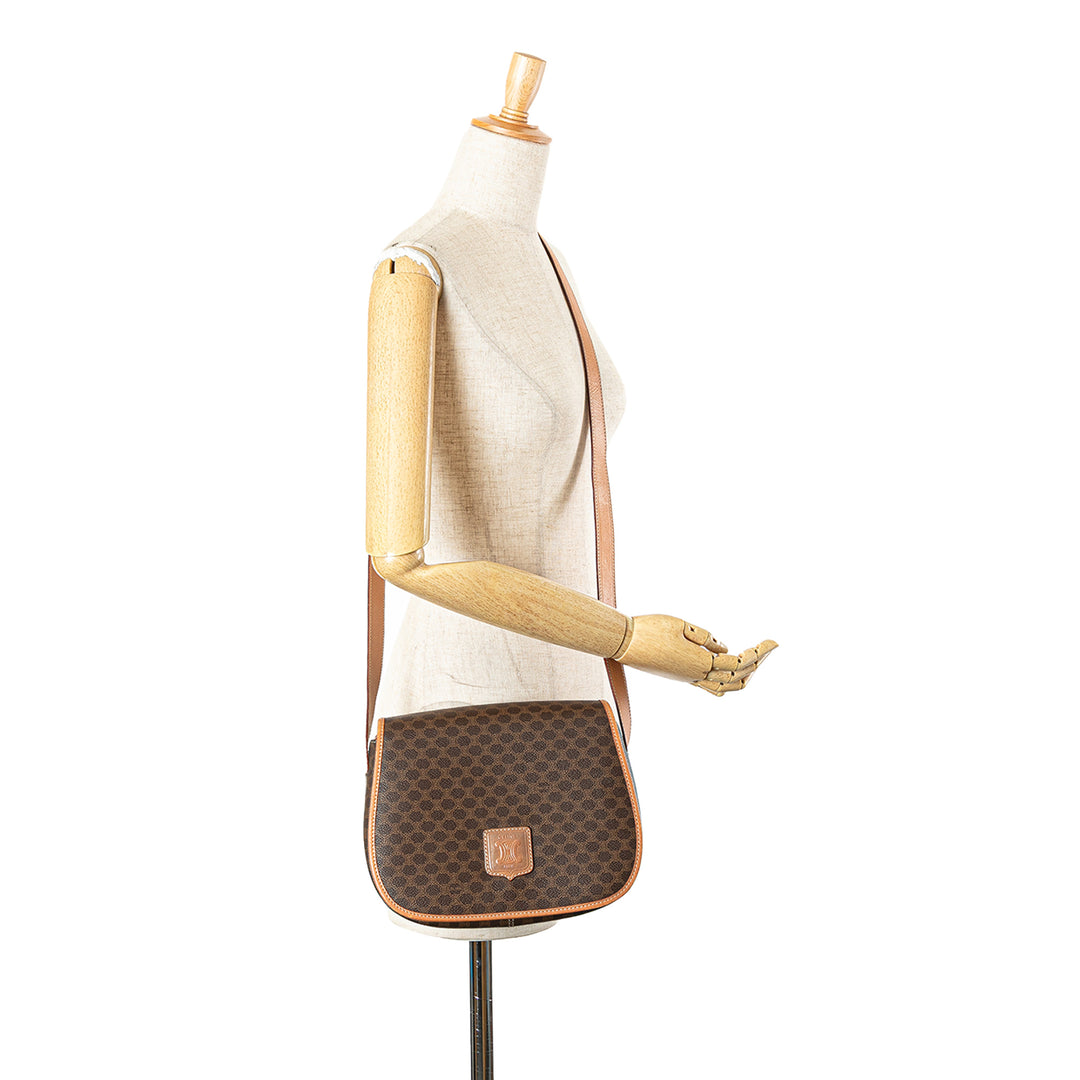 Macadam Coated Canvas Crossbody Brown - Gaby Paris