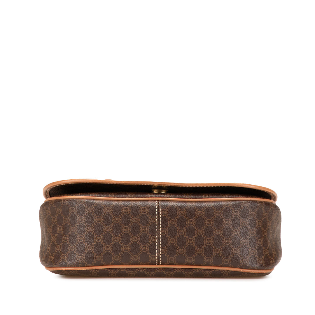 Macadam Coated Canvas Crossbody Brown - Gaby Paris