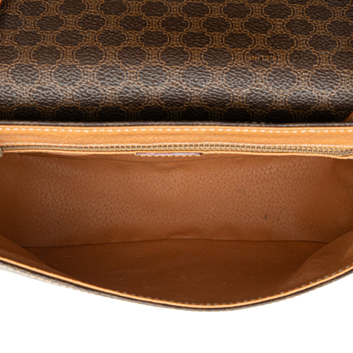 Macadam Coated Canvas Crossbody Brown - Gaby Paris