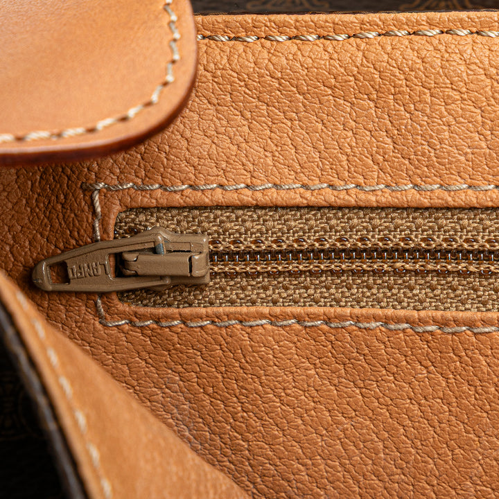 Macadam Coated Canvas Crossbody Brown - Gaby Paris