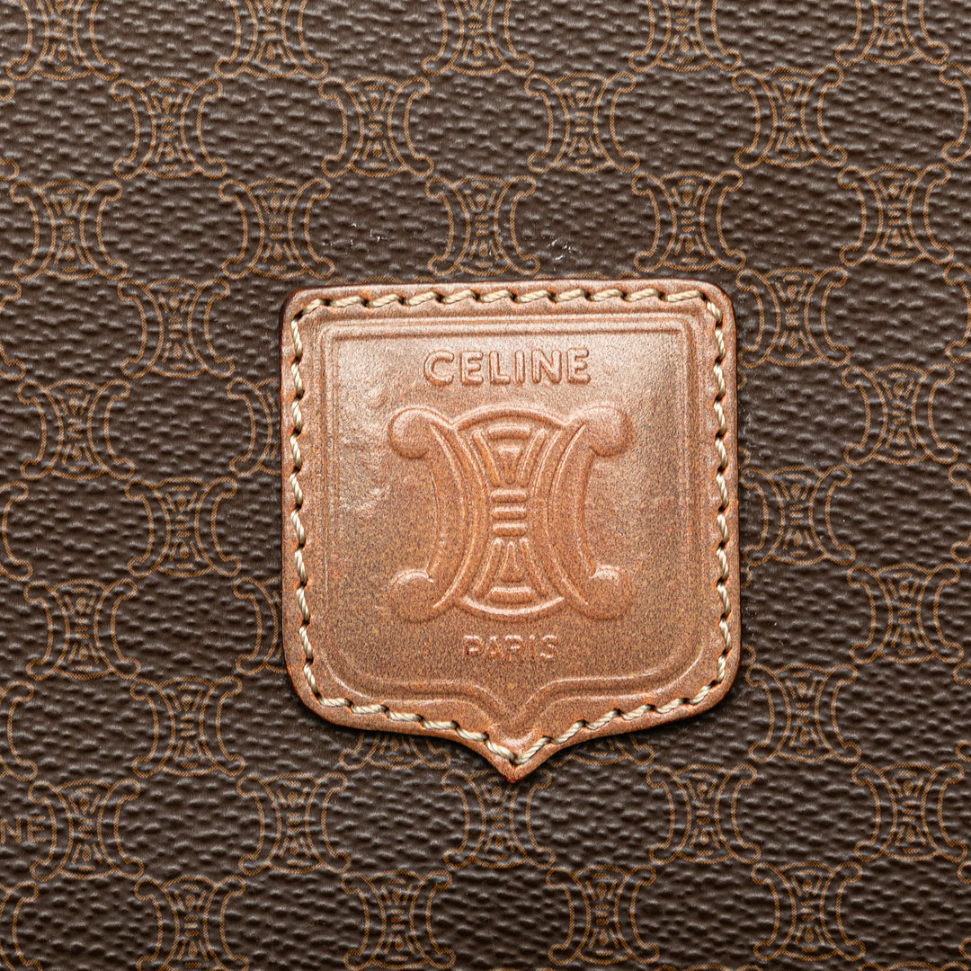 Macadam Coated Canvas Crossbody Brown - Gaby Paris