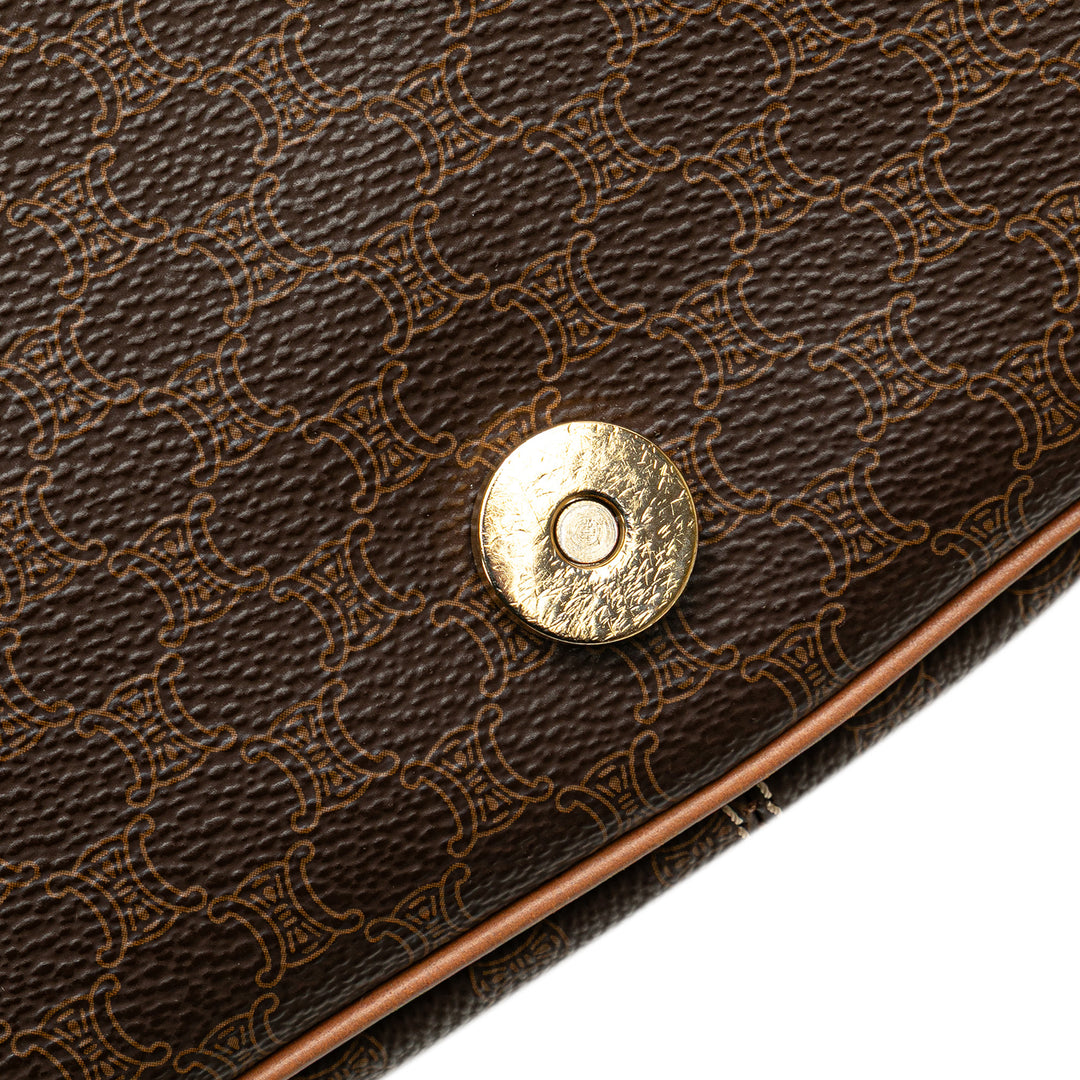 Macadam Coated Canvas Crossbody Brown - Gaby Paris