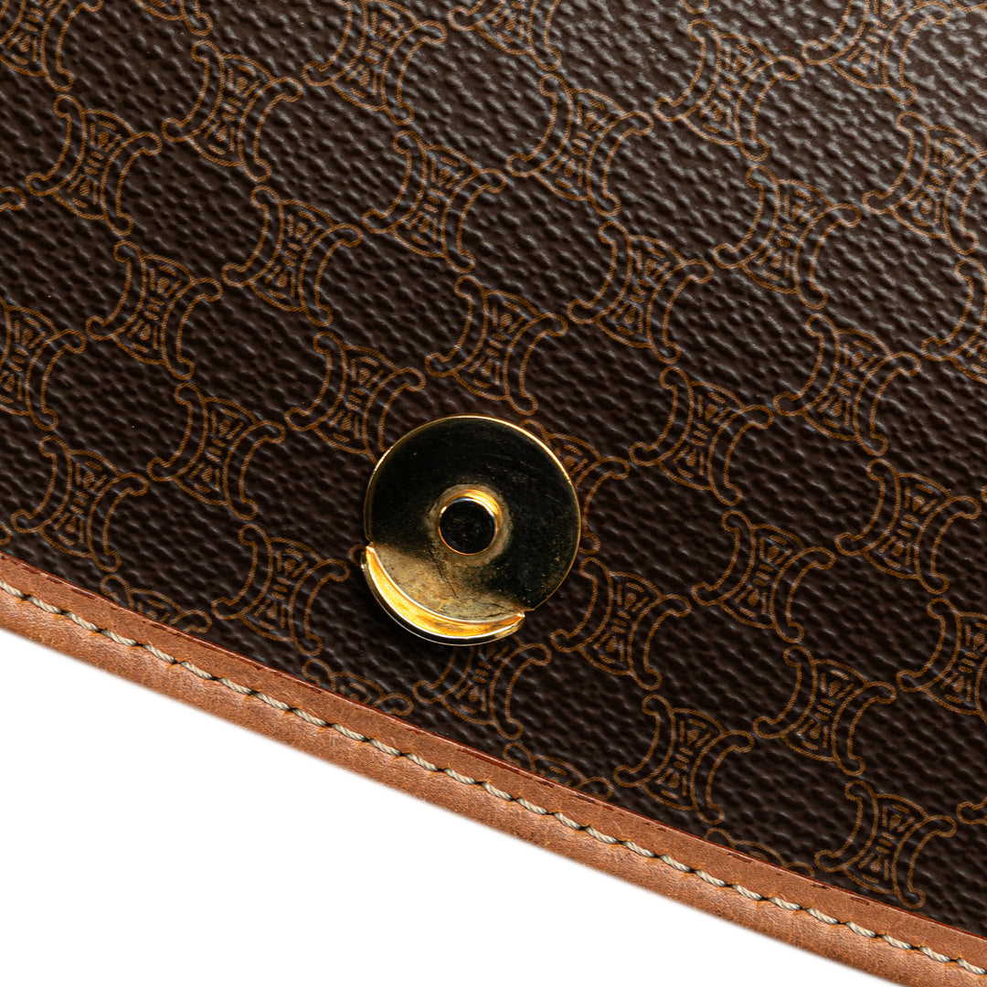 Macadam Coated Canvas Crossbody Brown - Gaby Paris