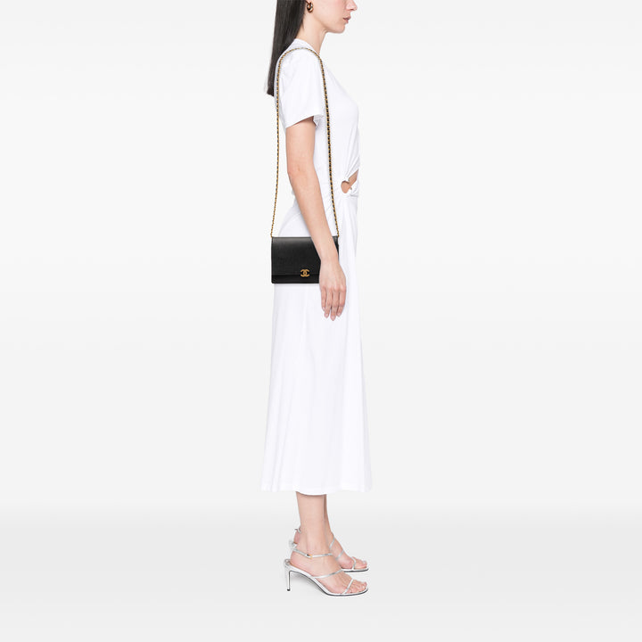 Chanel CC Cuir de veau grainé Wallet on Chain