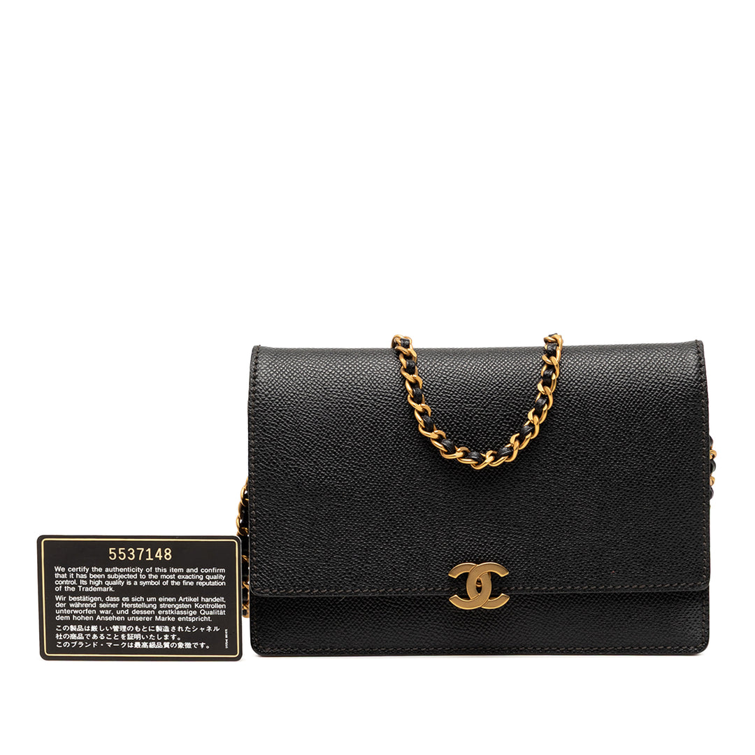 Chanel CC Cuir de veau grainé Wallet on Chain