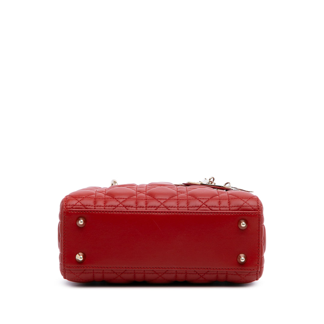 Small Lambskin Cannage My ABCDior Lady Dior Red - Gaby Paris
