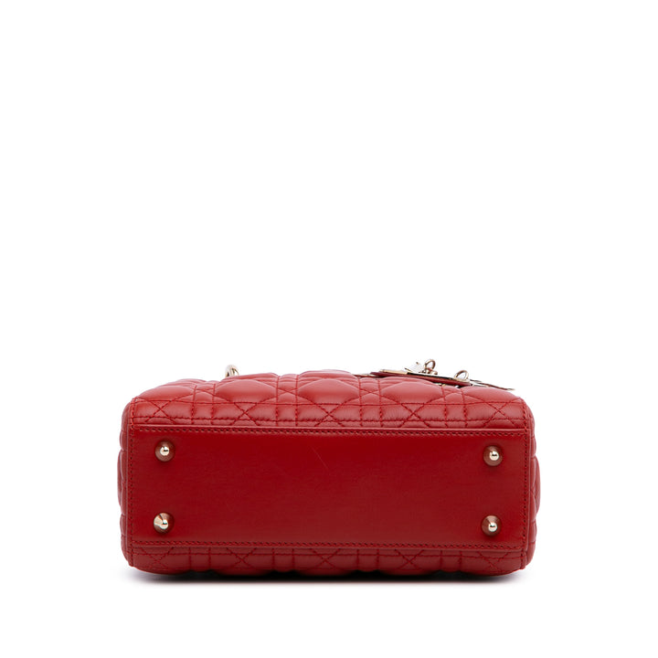 Small Lambskin Cannage My ABCDior Lady Dior Red - Gaby Paris