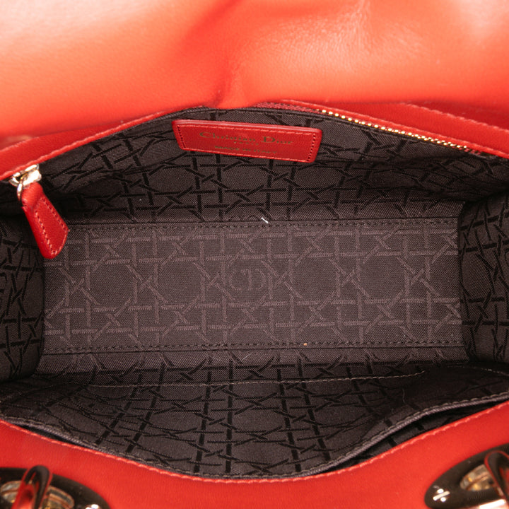 Small Lambskin Cannage My ABCDior Lady Dior Red - Gaby Paris