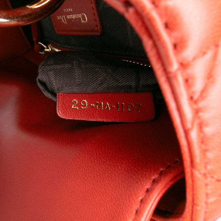 Small Lambskin Cannage My ABCDior Lady Dior Red - Gaby Paris