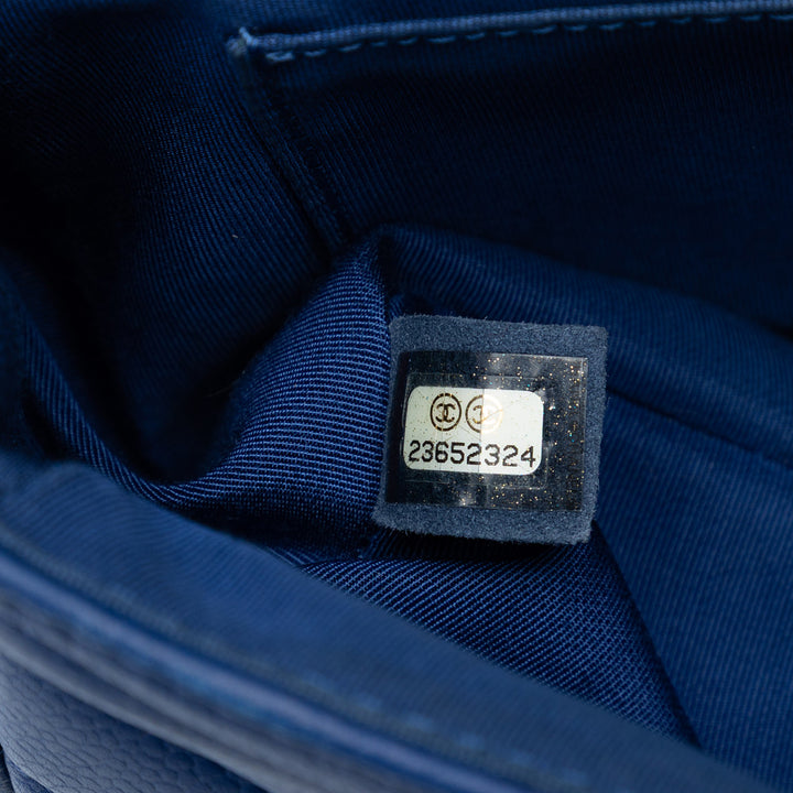 Chanel Medium Chevron Caviar Data Center Envelope à rabat