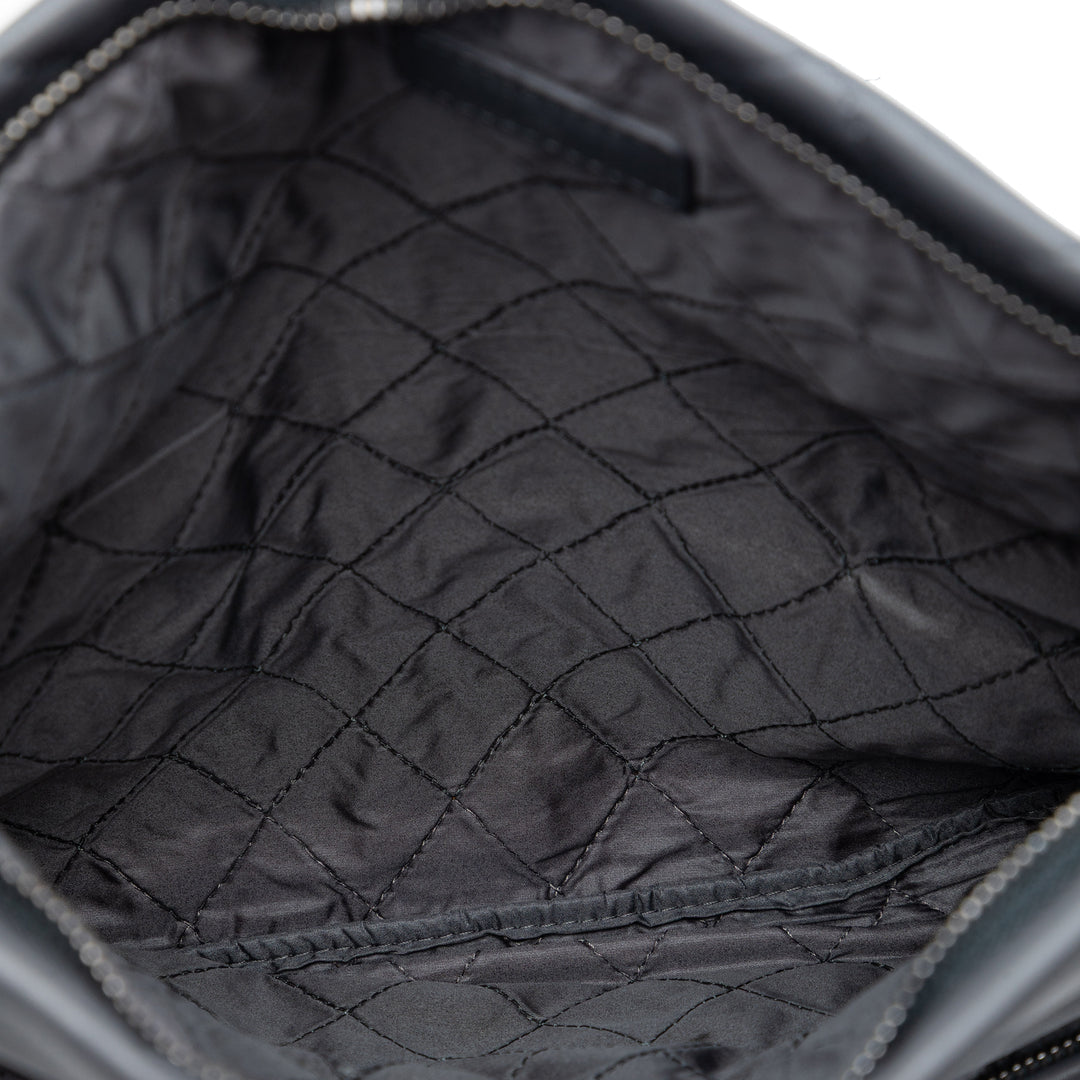 Chanel CC Matelassé Foldover Pochette Cuir d'agneau